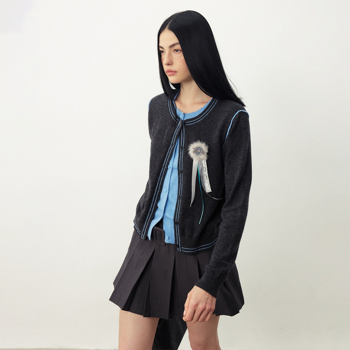 DIDDI_MODA_Color_Block_Faux_Layered_Round_Neck_Long_Sleeve_Women&