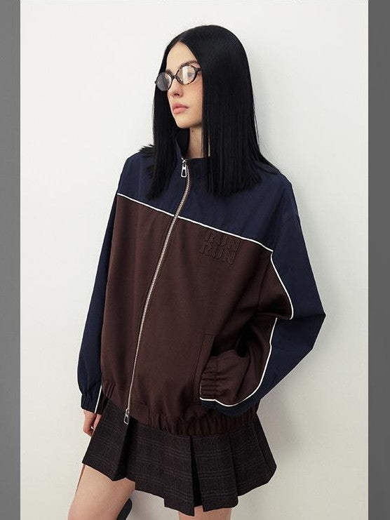 DIDDI MODA Color Block Oversized Drop Shoulder Women&
