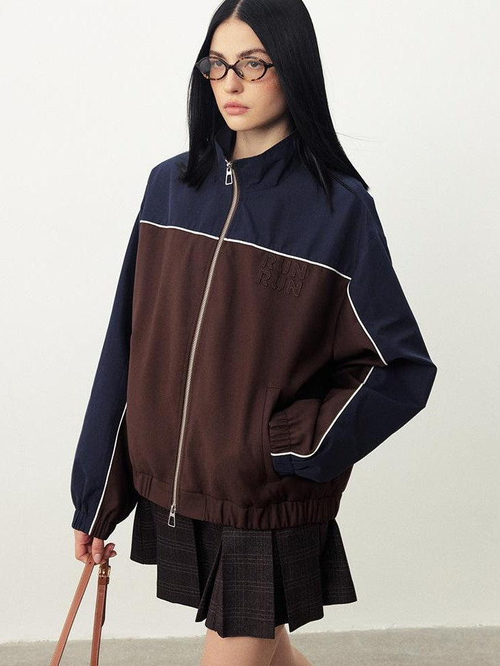 DIDDI MODA Color Block Oversized Drop Shoulder Women&
