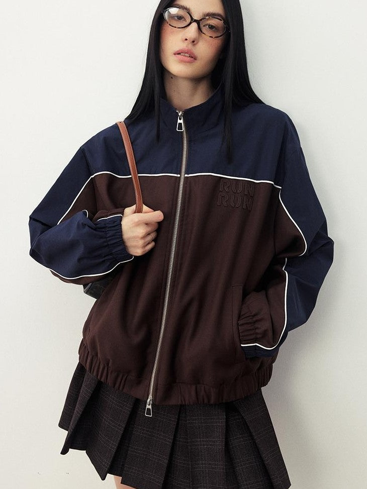 DIDDI MODA Color Block Oversized Drop Shoulder Women&