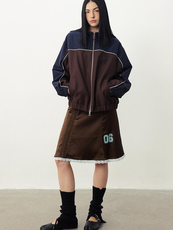 DIDDI MODA Color Block Oversized Drop Shoulder Women&