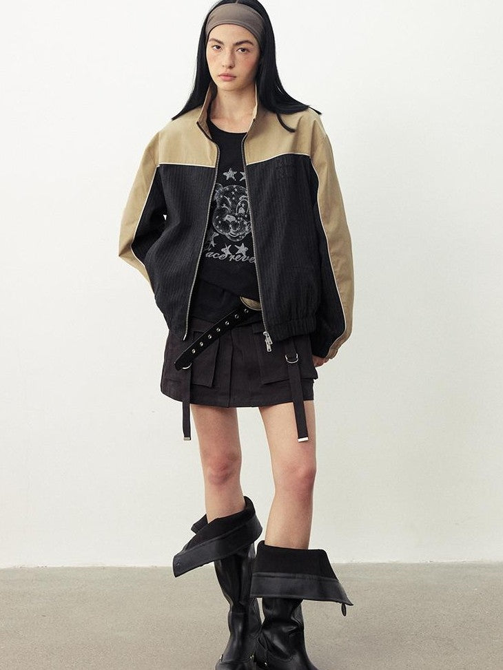 DIDDI MODA Color Block Oversized Drop Shoulder Women&