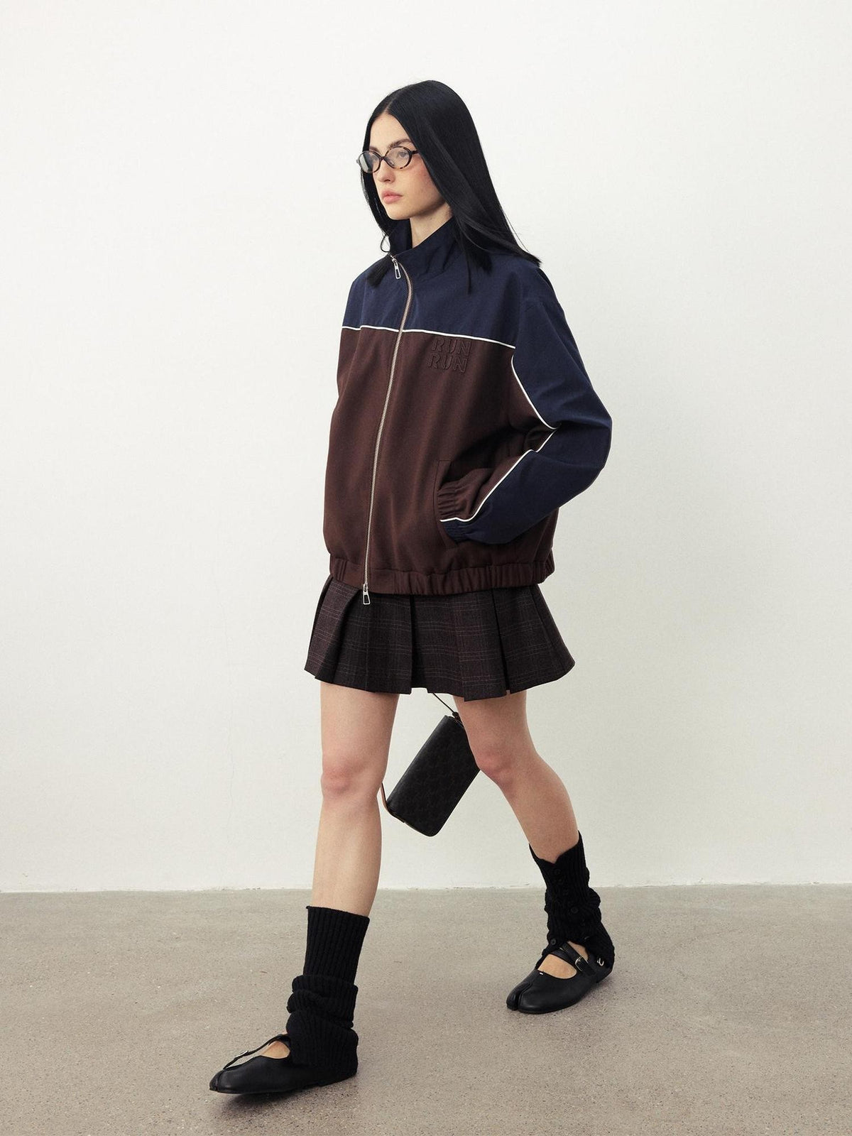 DIDDI MODA Color Block Oversized Drop Shoulder Women&