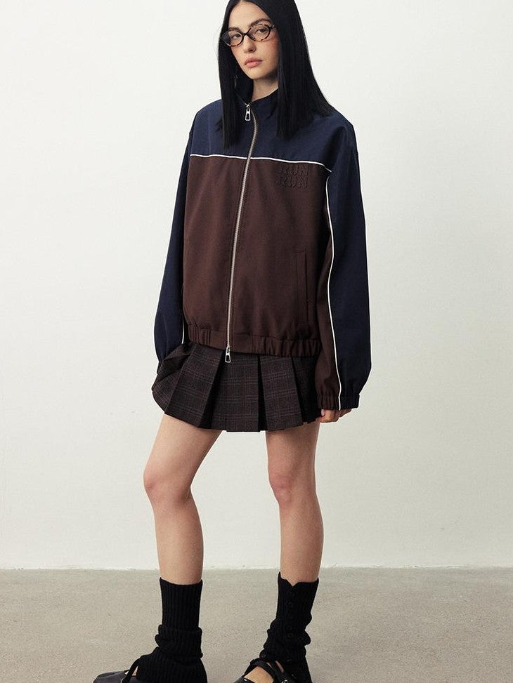 DIDDI MODA Color Block Oversized Drop Shoulder Women&