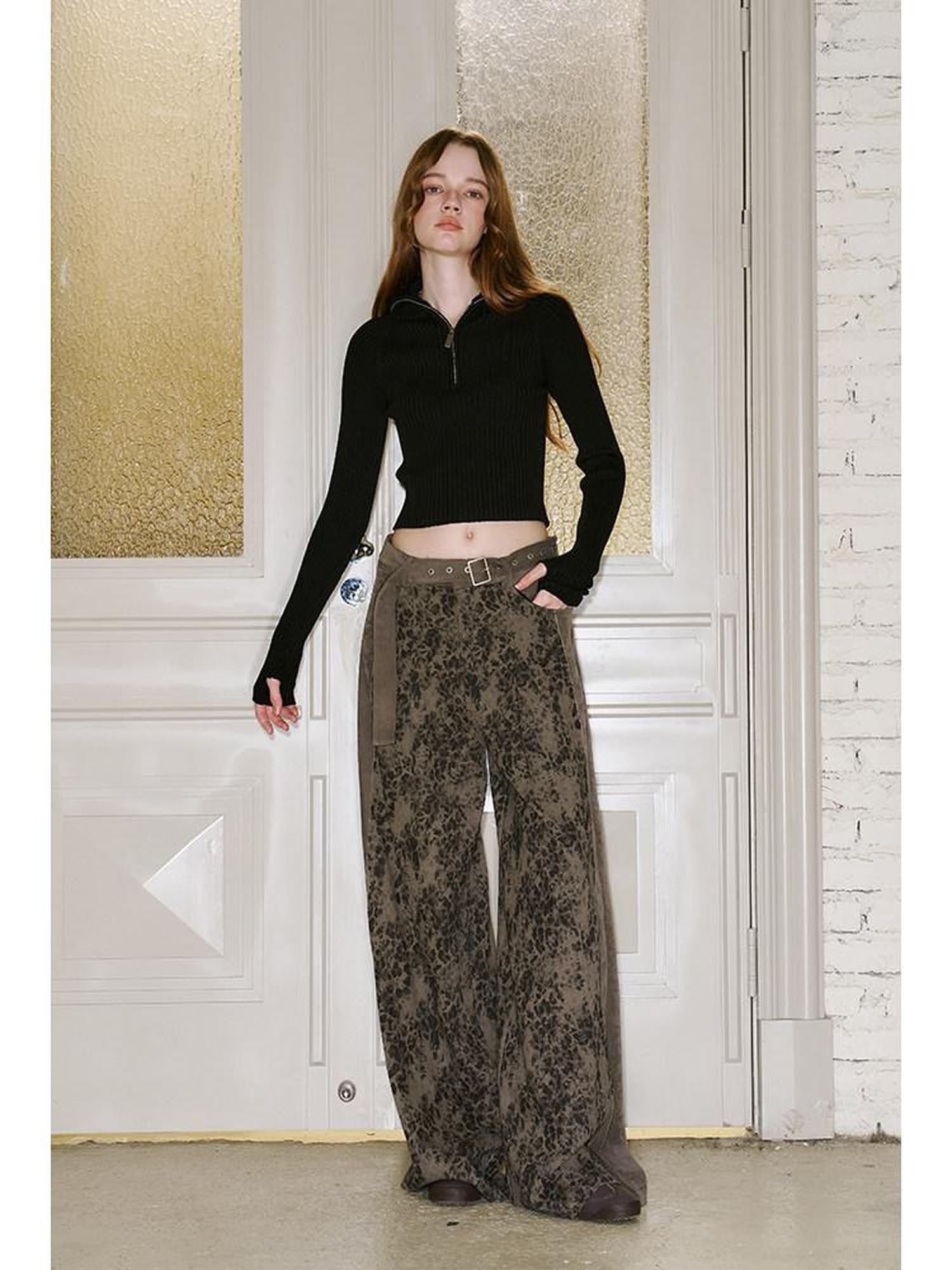 DIDDI MODA Cropped Zipper Stand Collar Slim Women&