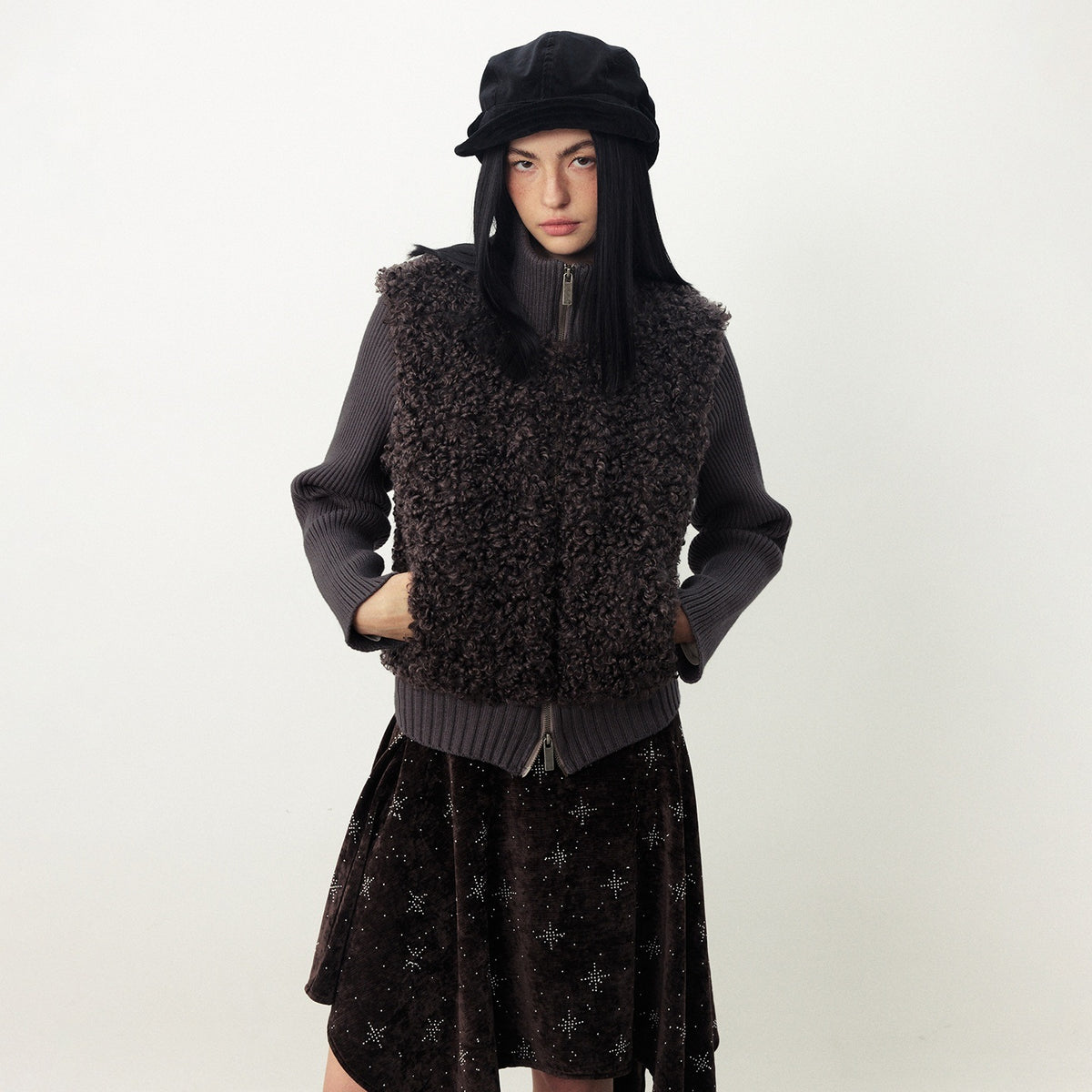 DIDDI_MODA_Faux_Fur_Trim_Turtleneck_Knit_Women&