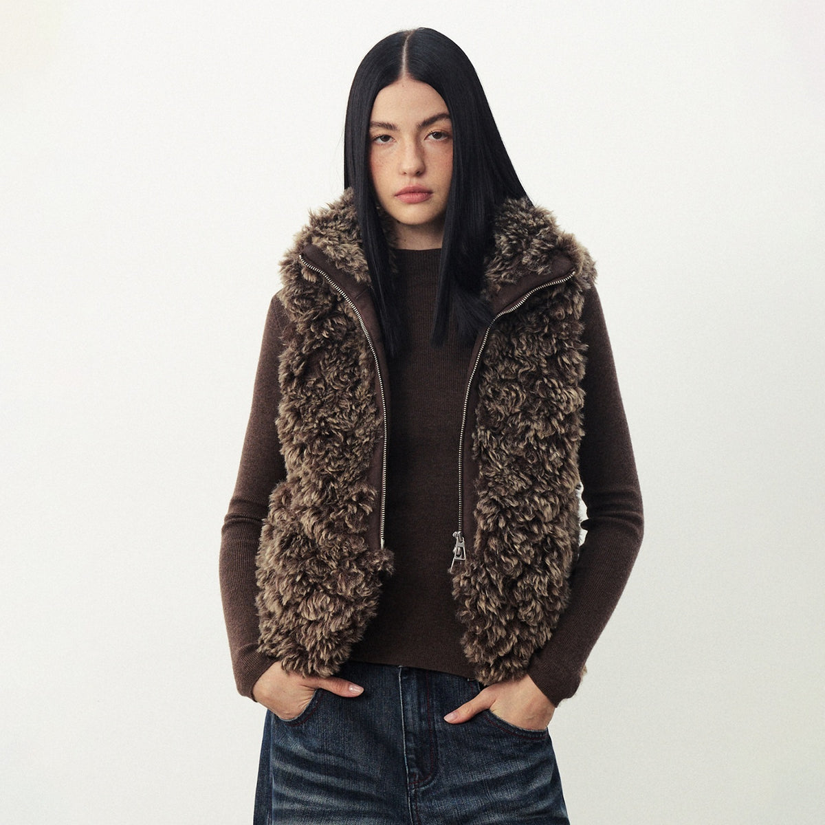 DIDDI_MODA_Faux_Fur_Two_Tone_Wool_Curl_Quilted_Women&