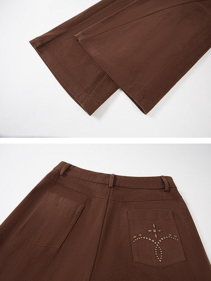 DIDDI MODA Faux Rhinestone Drapey High Waist Relaxed Women&