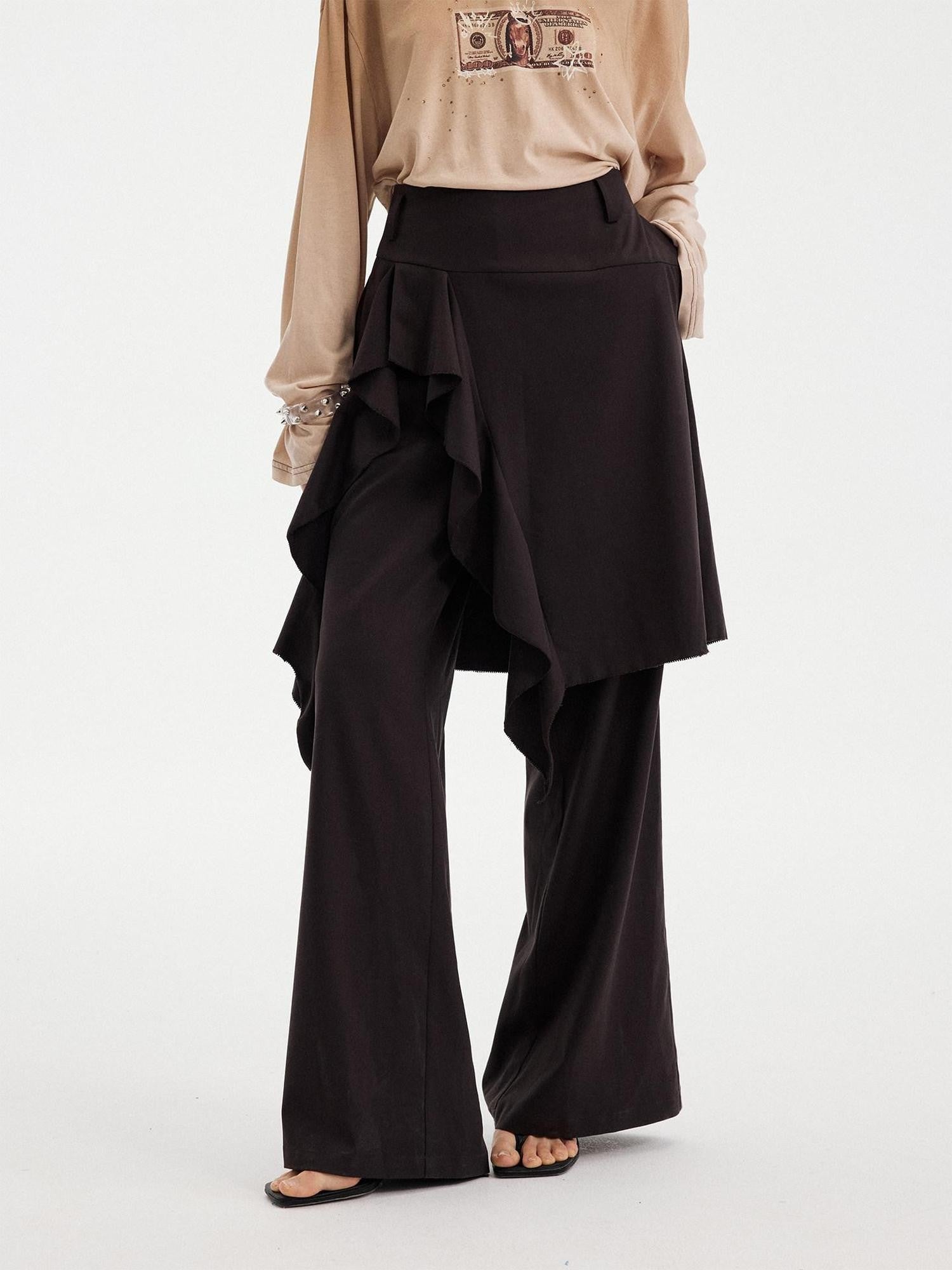 DIDDI MODA Faux Two Piece High Waist Women&