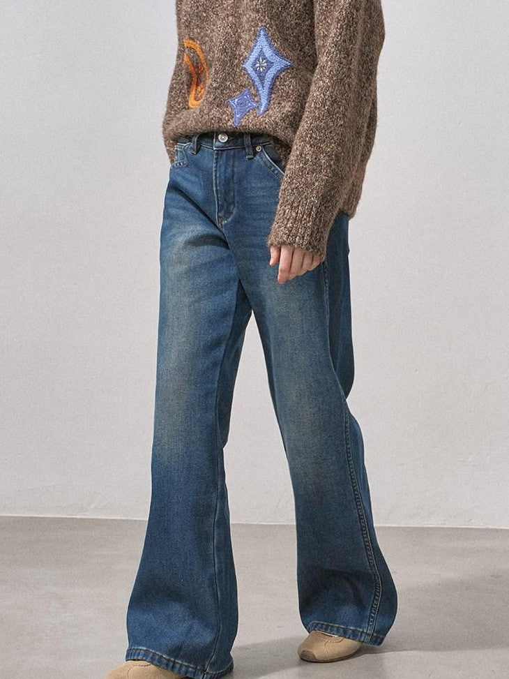 DIDDI MODA Fleece Lined Mid Rise Button Fly Women&