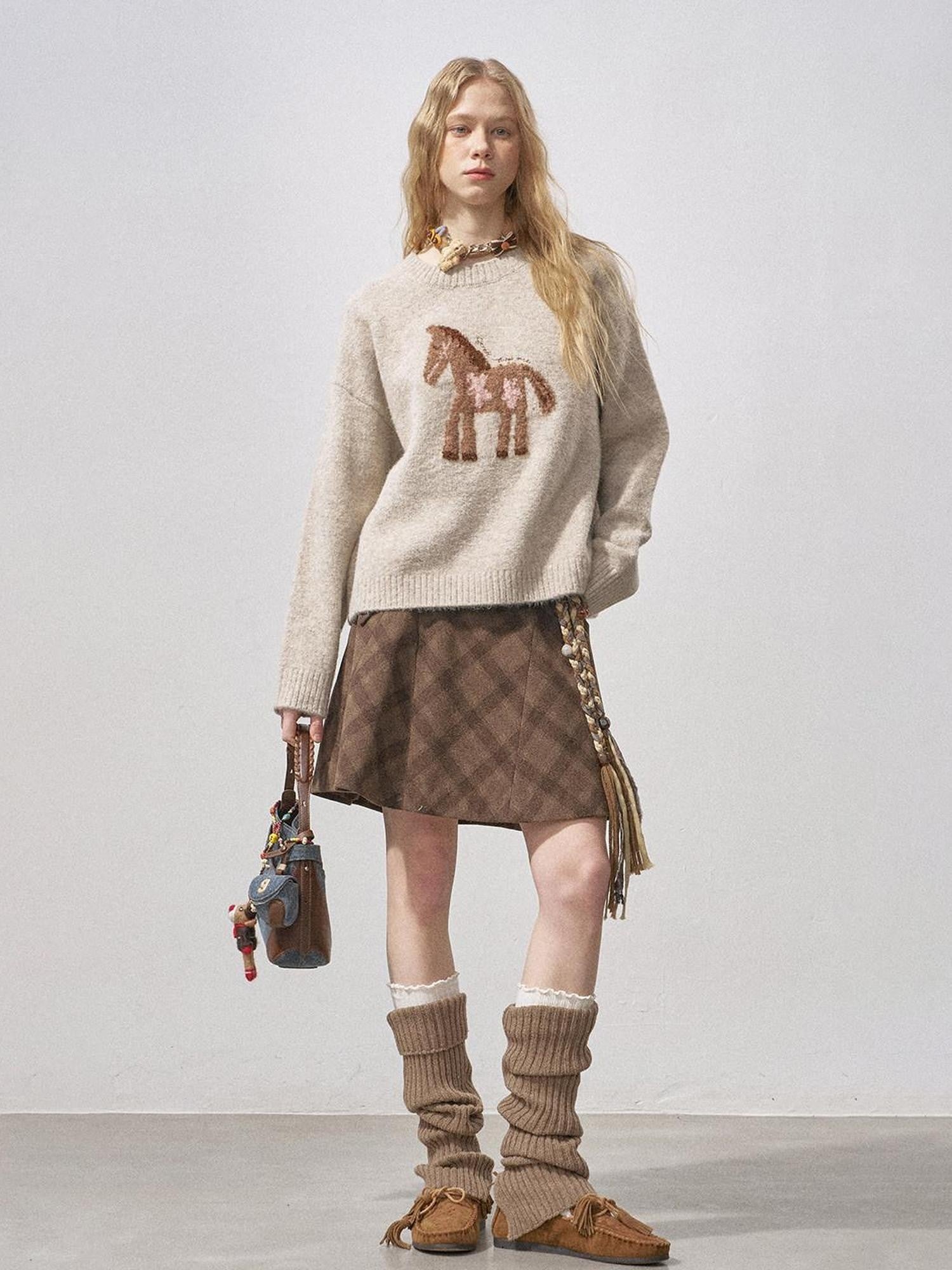 DIDDI MODA Floral Pony And Puppy Motif Women&