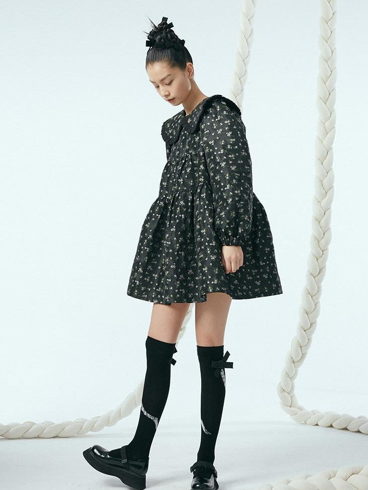 DIDDI MODA Floral Print Peter Pan Collar Women&