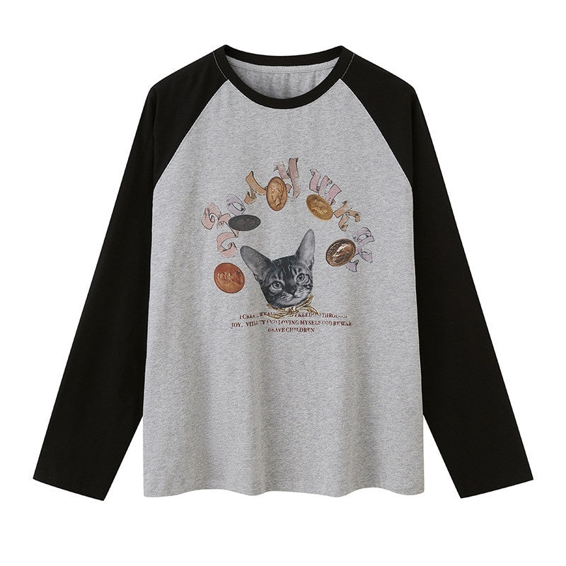 DIDDI_MODA_Gold_Coin_Cat_Print_Tie_Waist_Square_Neck_Women&