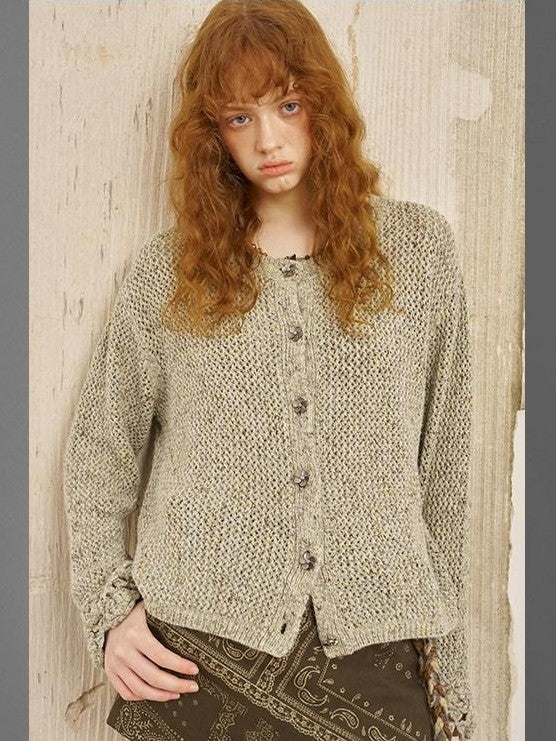 DIDDI MODA Hand Crochet Openwork Floral Vintage Loose Solid Women&