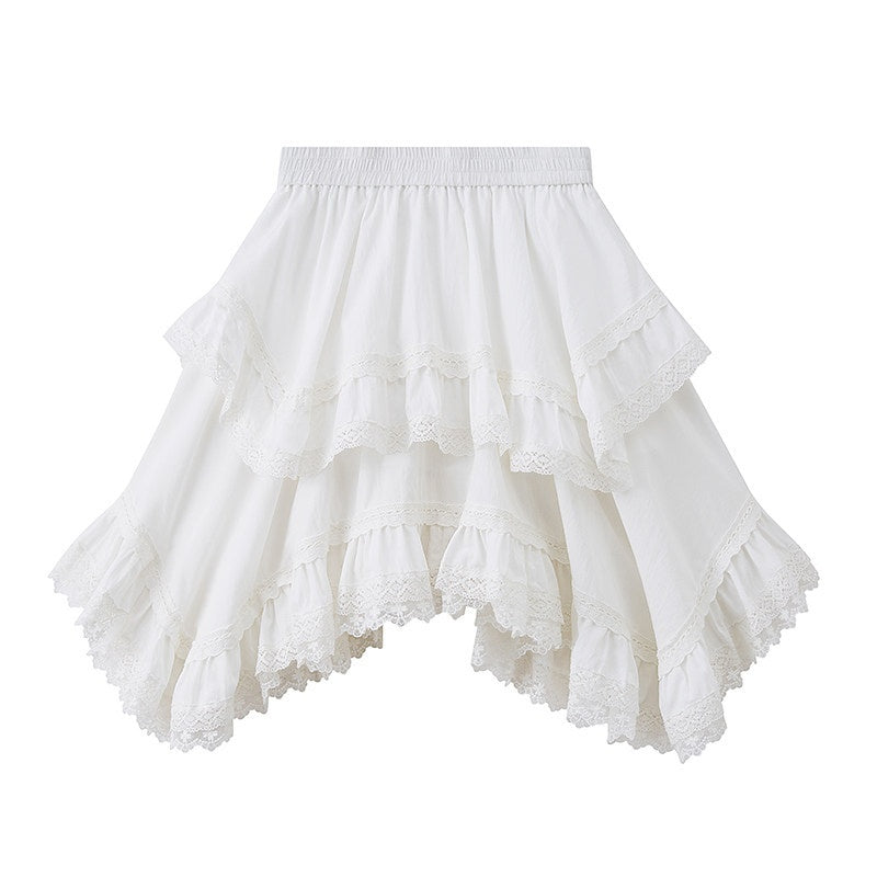 DIDDI_MODA_Irregular_Lace_Trim_Spliced_Women&