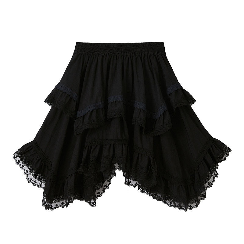 DIDDI_MODA_Irregular_Lace_Trim_Spliced_Women&