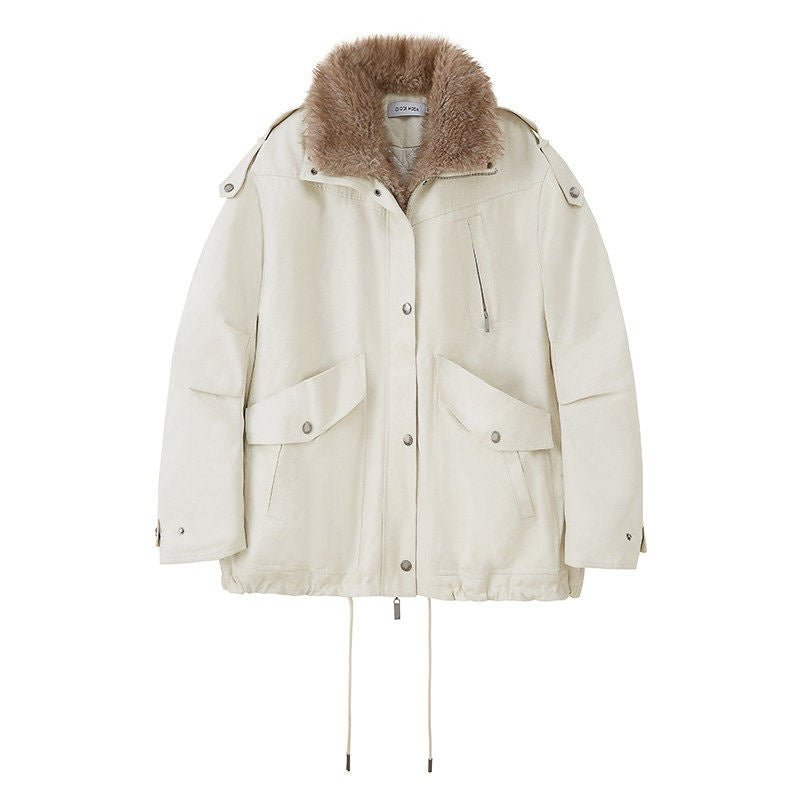 DIDDI_MODA_Khaki_Curved_Cut_Parka_Women&