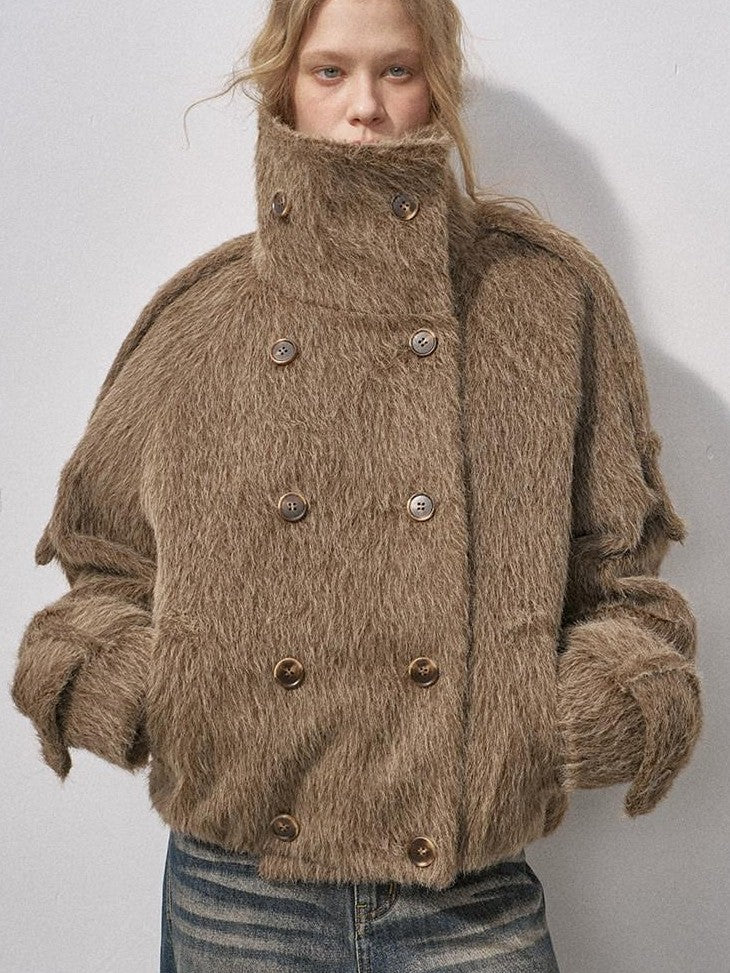 DIDDI MODA Khaki Curved Cut Parka Women&