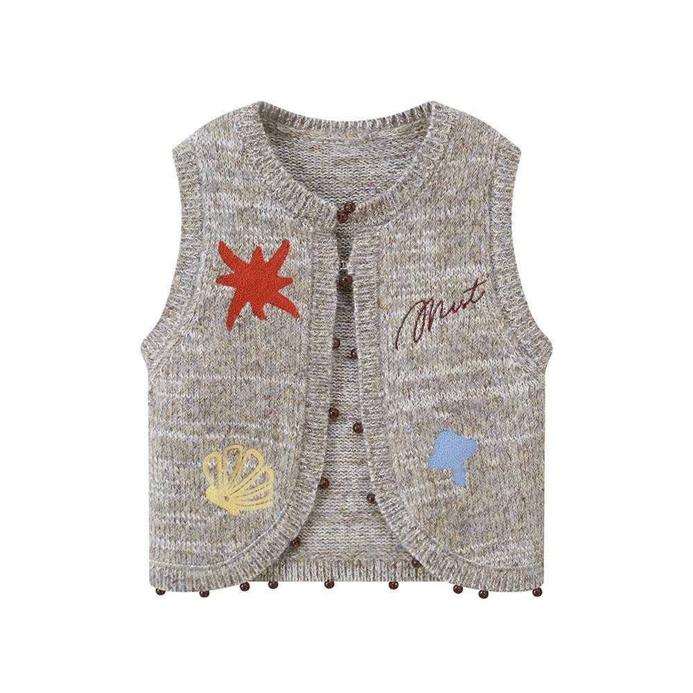 DIDDI_MODA_Multicolor_Beaded_Embroidered_Lettered_Single_Button_Women&