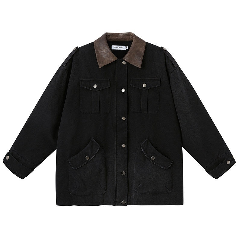 DIDDI_MODA_Oversized_Distressed_Washed_Lapel_Women&