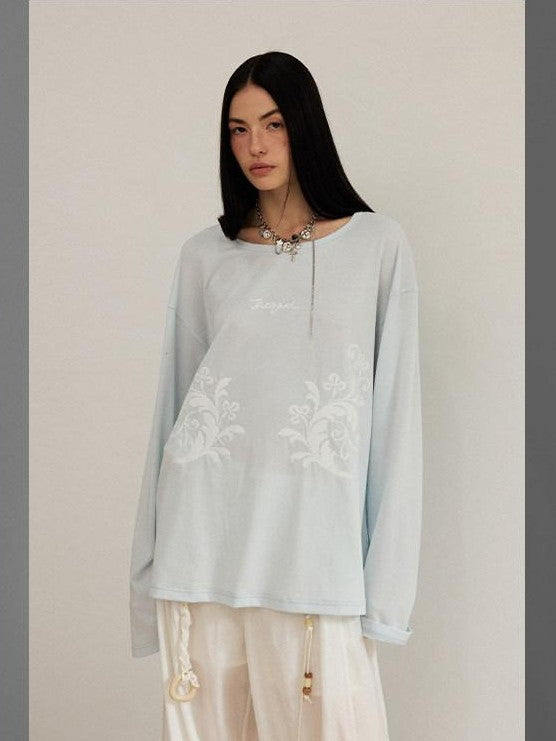 DIDDI MODA Pastel Paisley Cross Stitch Embroidery Lace Women&