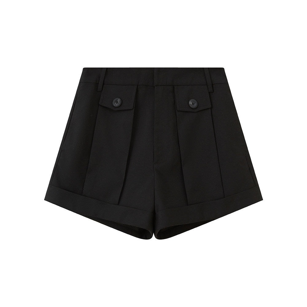 DIDDI_MODA_Pinched_Pleat_Rolled_Hem_Natural_Waist_Women&