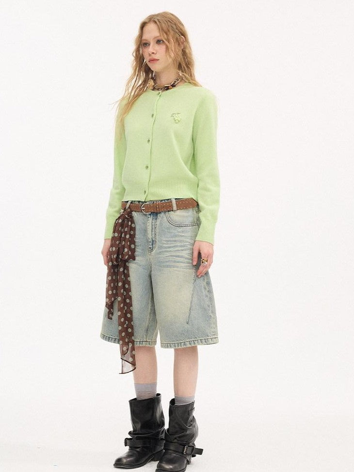 DIDDI MODA Plum Green Hand Embroidered Grape Women&