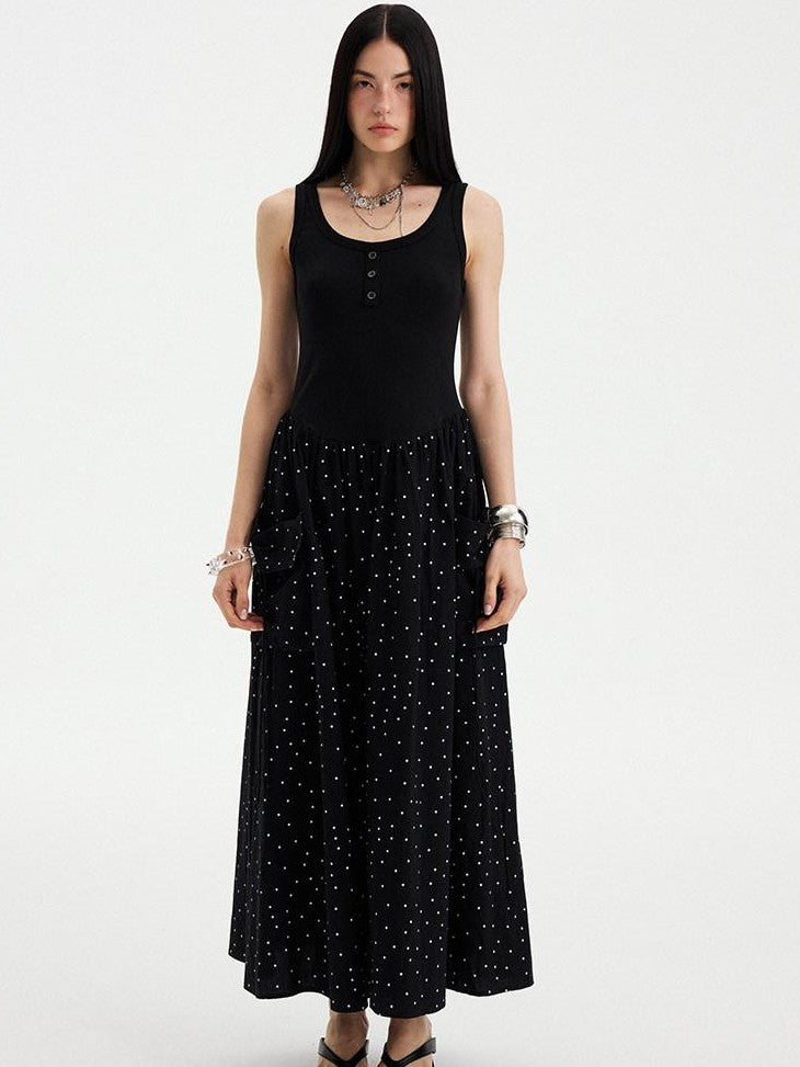 DIDDI MODA Polka Dot Cutout Asymmetric Strappy Women&