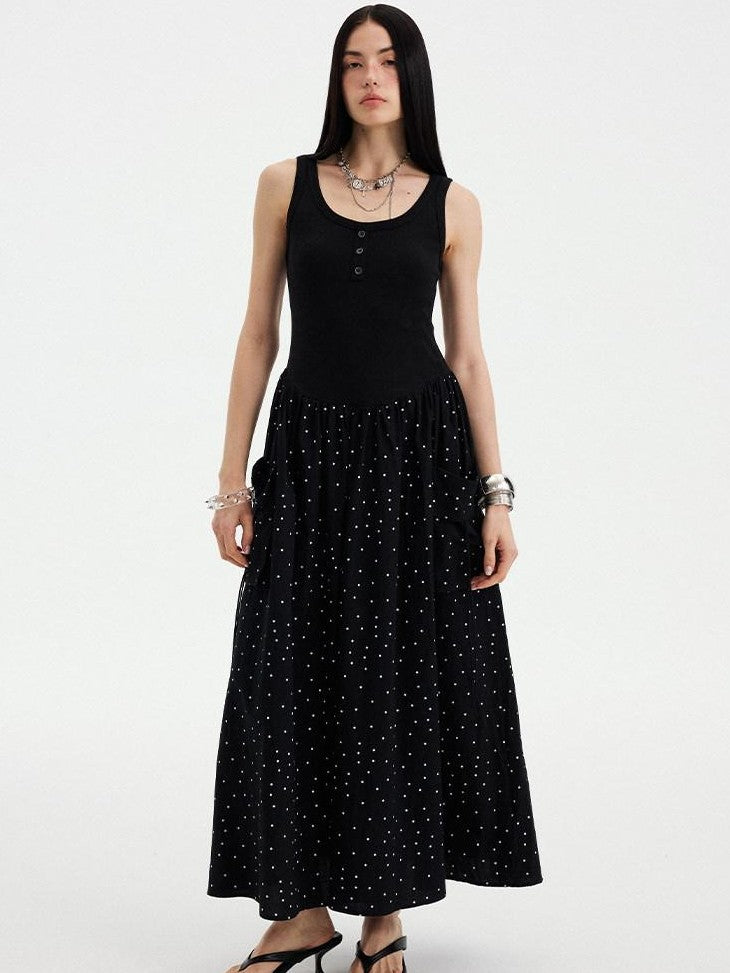 DIDDI MODA Polka Dot Cutout Asymmetric Strappy Women&