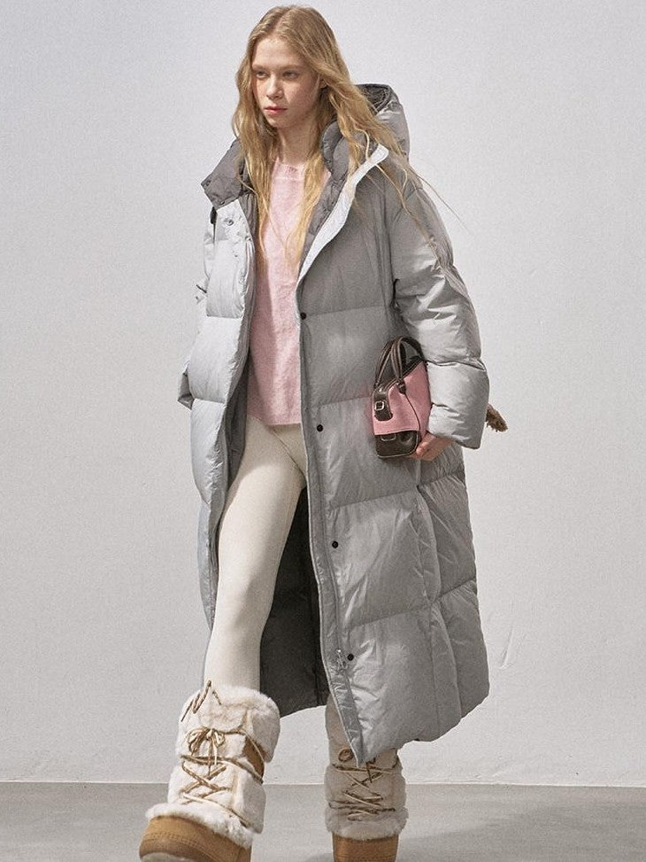 DIDDI MODA Pure Color Hooded Zipper Mid Length Women&