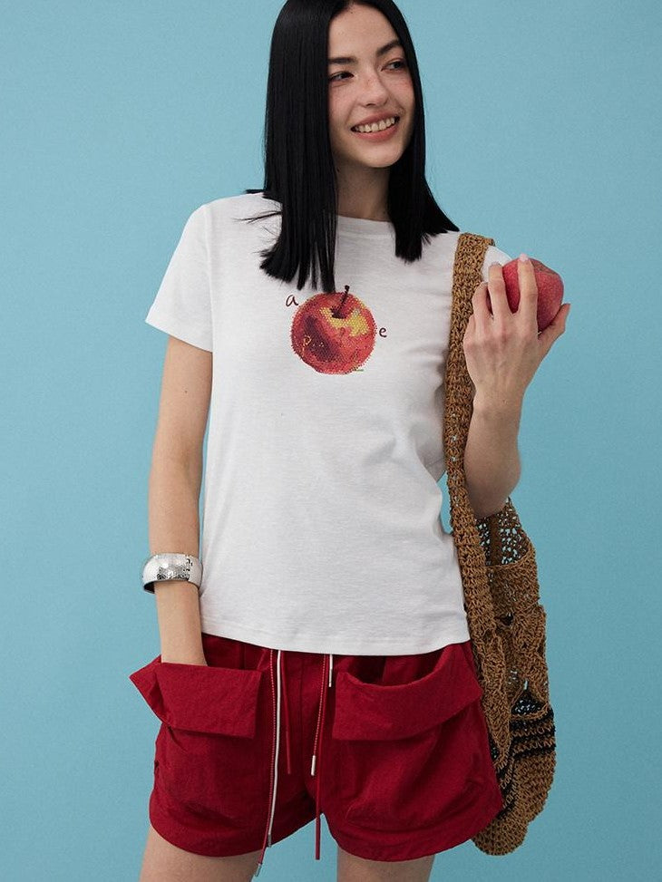 DIDDI MODA Red Cuffed Large Pocket Cargo Loose Sporty Women&