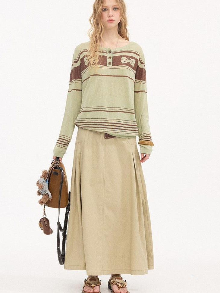 DIDDI MODA Striped Butterfly Open Cardigan Women&