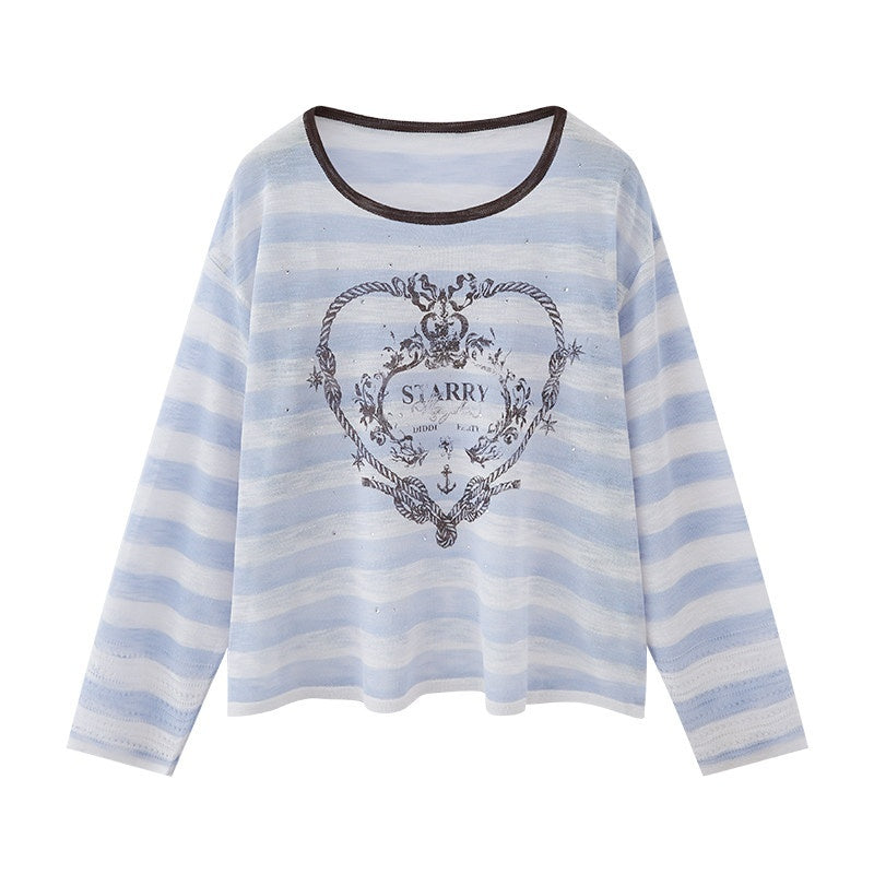DIDDI_MODA_Striped_Heart_Knot_Loose_Women&