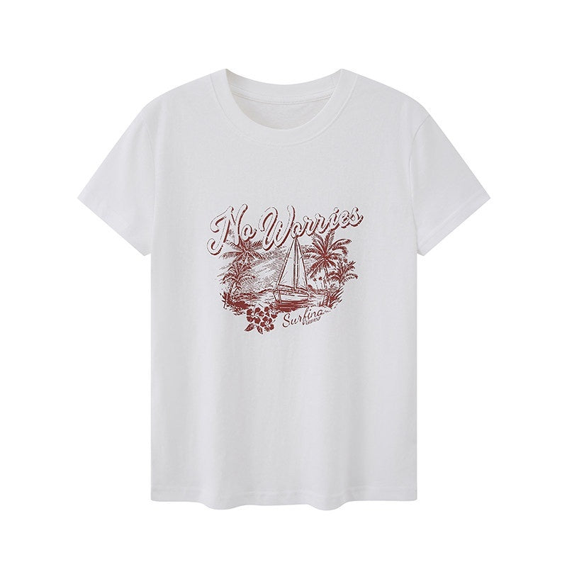 DIDDI_MODA_Vintage_Palm_Distressed_Printed_Crew_Neck_Women&