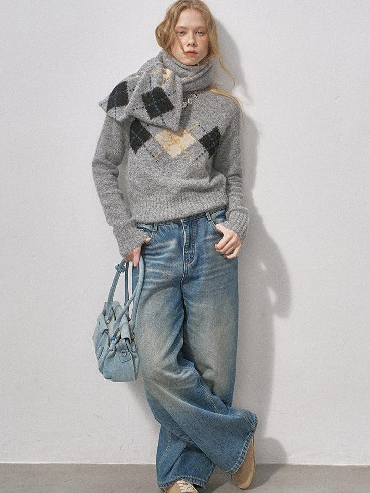 DIDDI MODA Vintage Relaxed Distressed Washed Women&