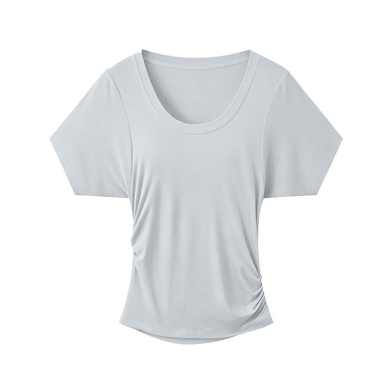 DIDDI_MODA_White_Ruched_Waist_Slim_Fit_Women&