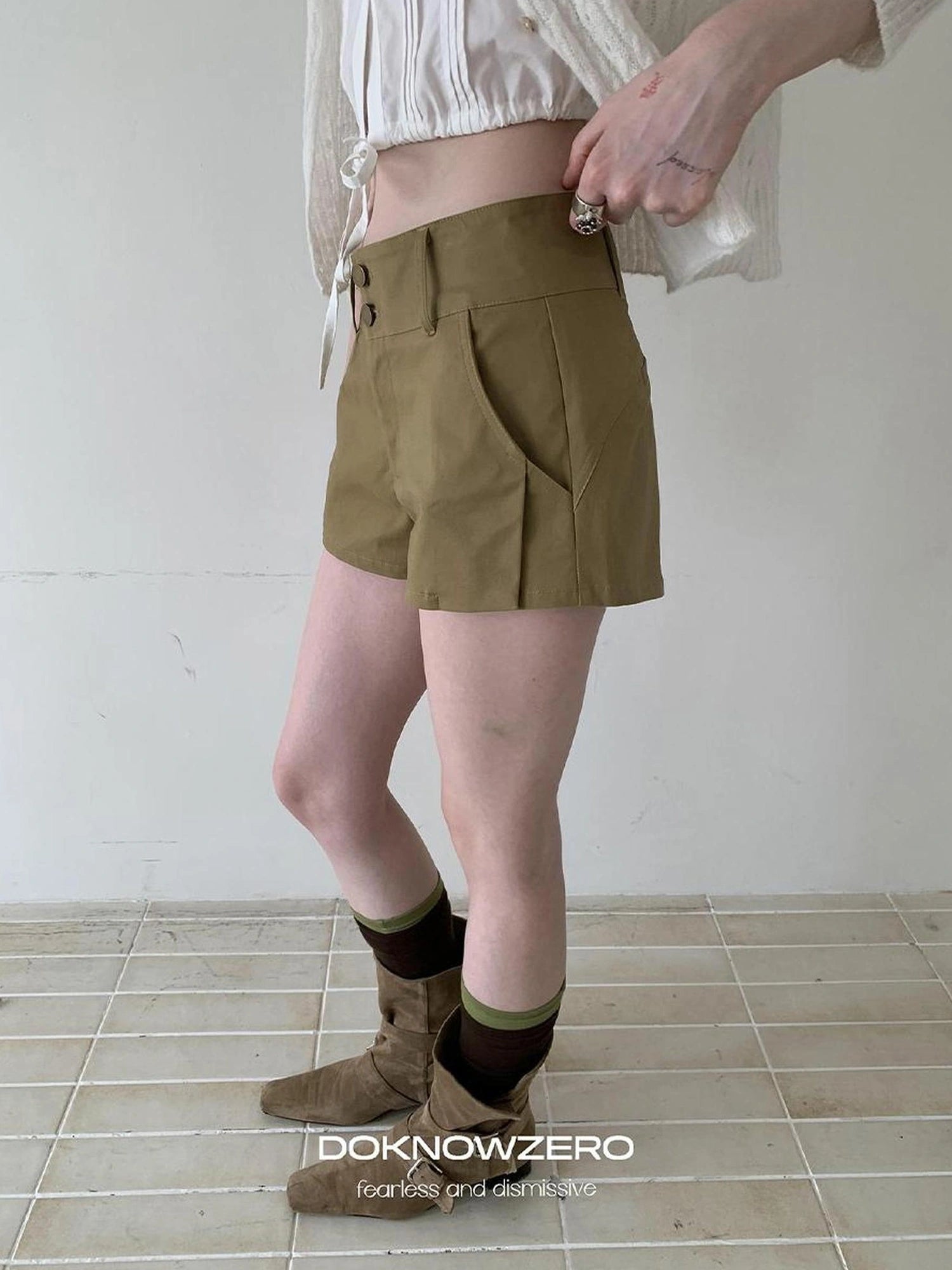 DKZ OFFICIAL A Line Casual Shorts For Women