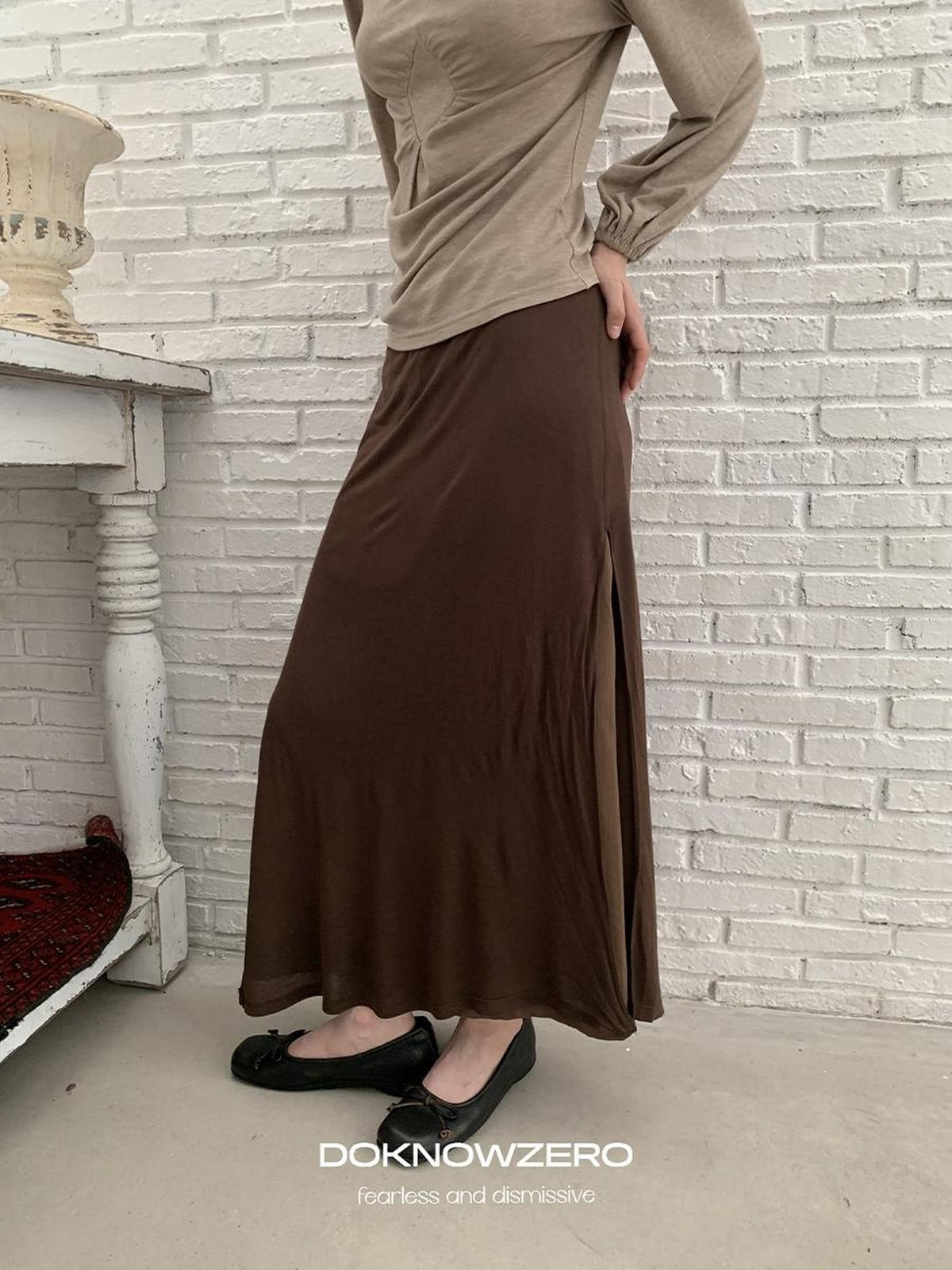 DKZ OFFICIAL Adjustable Tie Loose Draped H Shape Viscose Women&