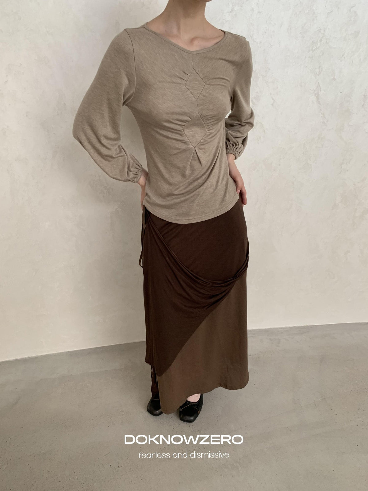 DKZ OFFICIAL Adjustable Tie Loose Draped H Shape Viscose Women&
