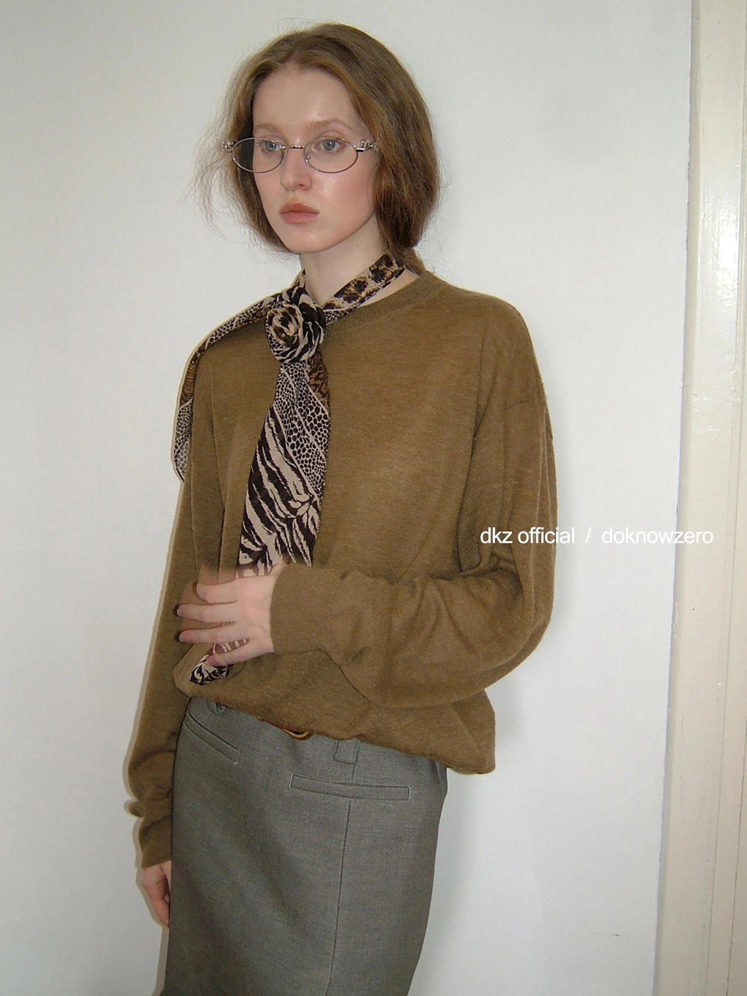 DKZ OFFICIAL Alpaca Blend Knit Sweater Women&