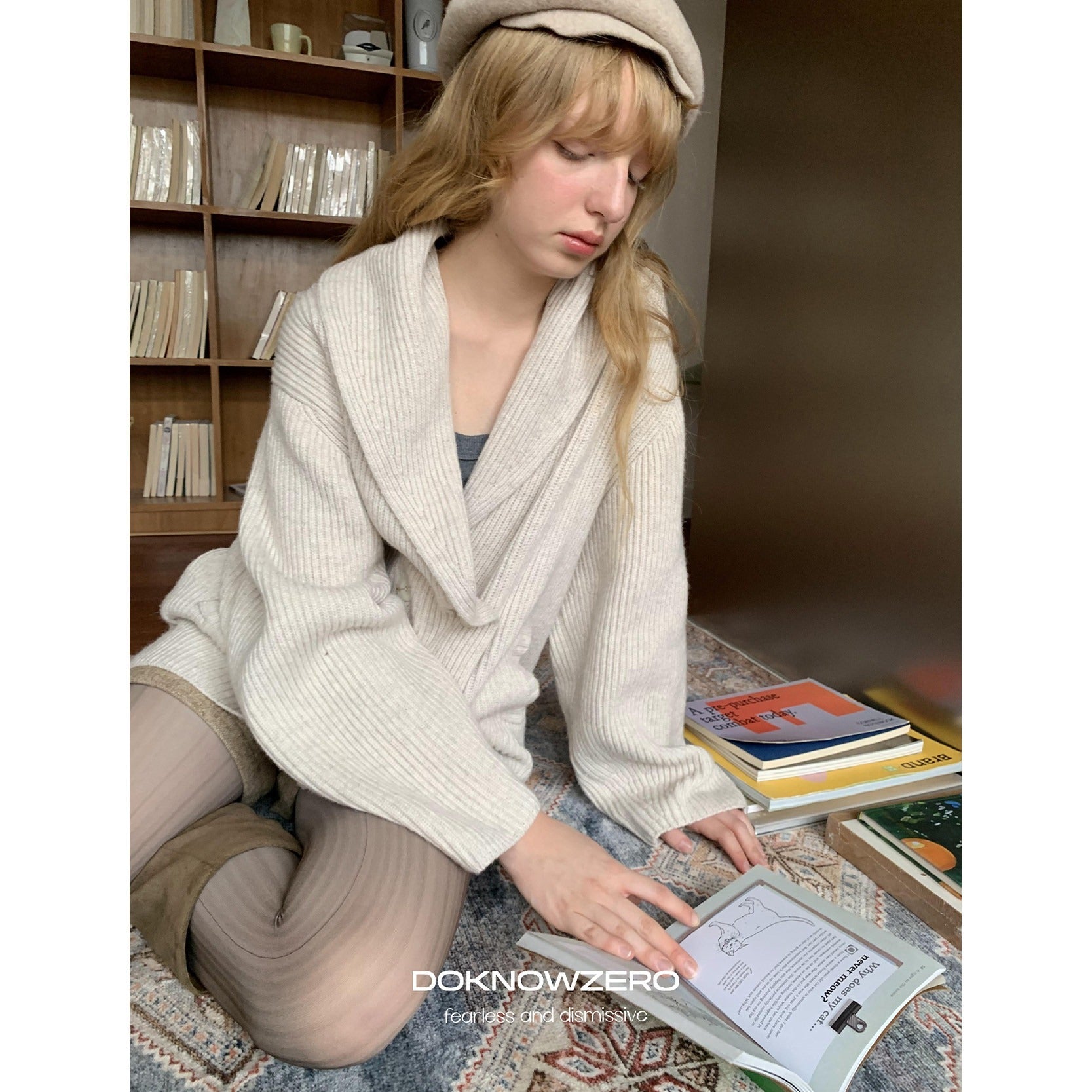 DKZ_OFFICIAL_Apricot_Midlength_Rounded_Collar_Double_Button_Women&