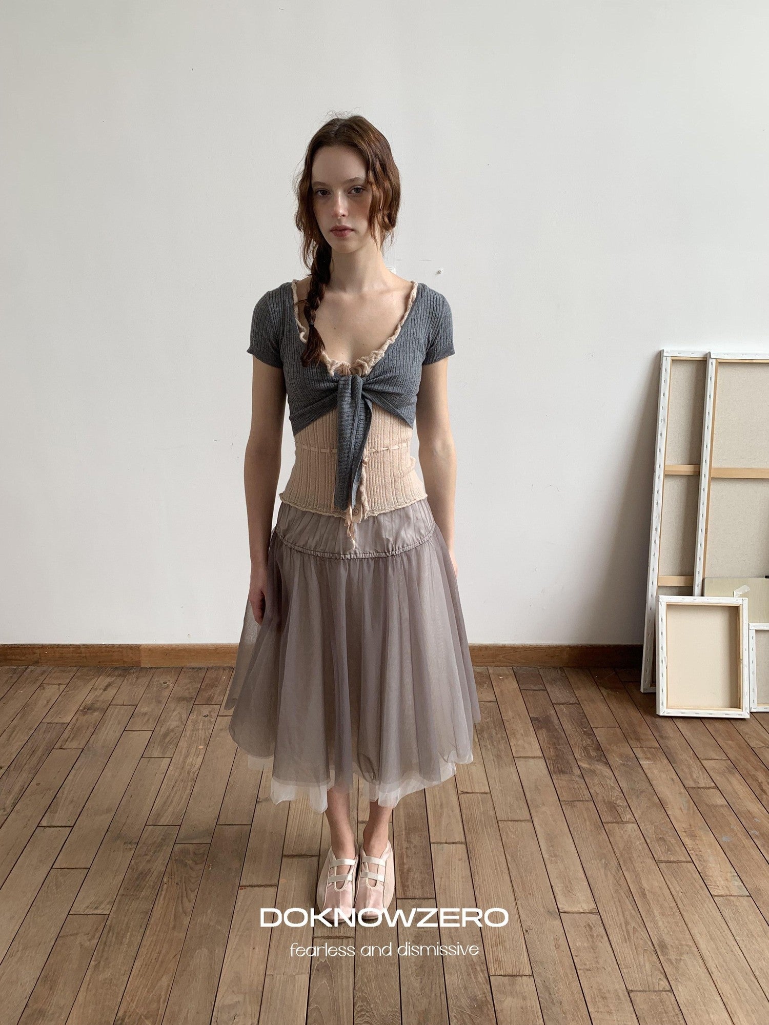 DKZ OFFICIAL Ballet Tulle Mesh A Line Loose Women&