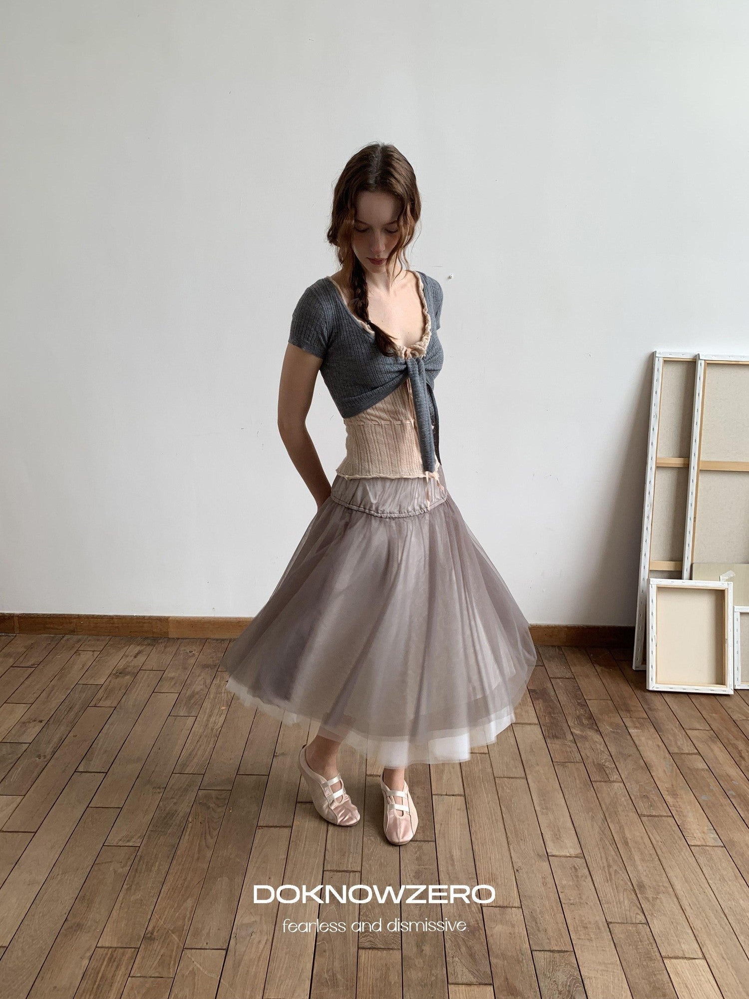 DKZ OFFICIAL Ballet Tulle Mesh A Line Loose Women&