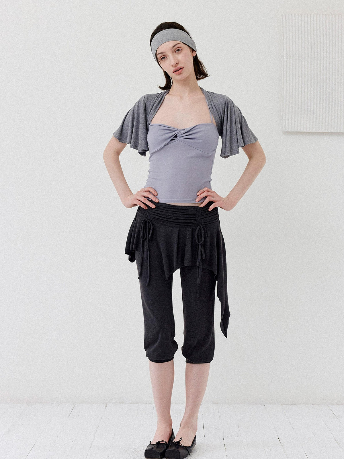 DKZ OFFICIAL Ballet Twist Knotted Halter Slim Fit Women&