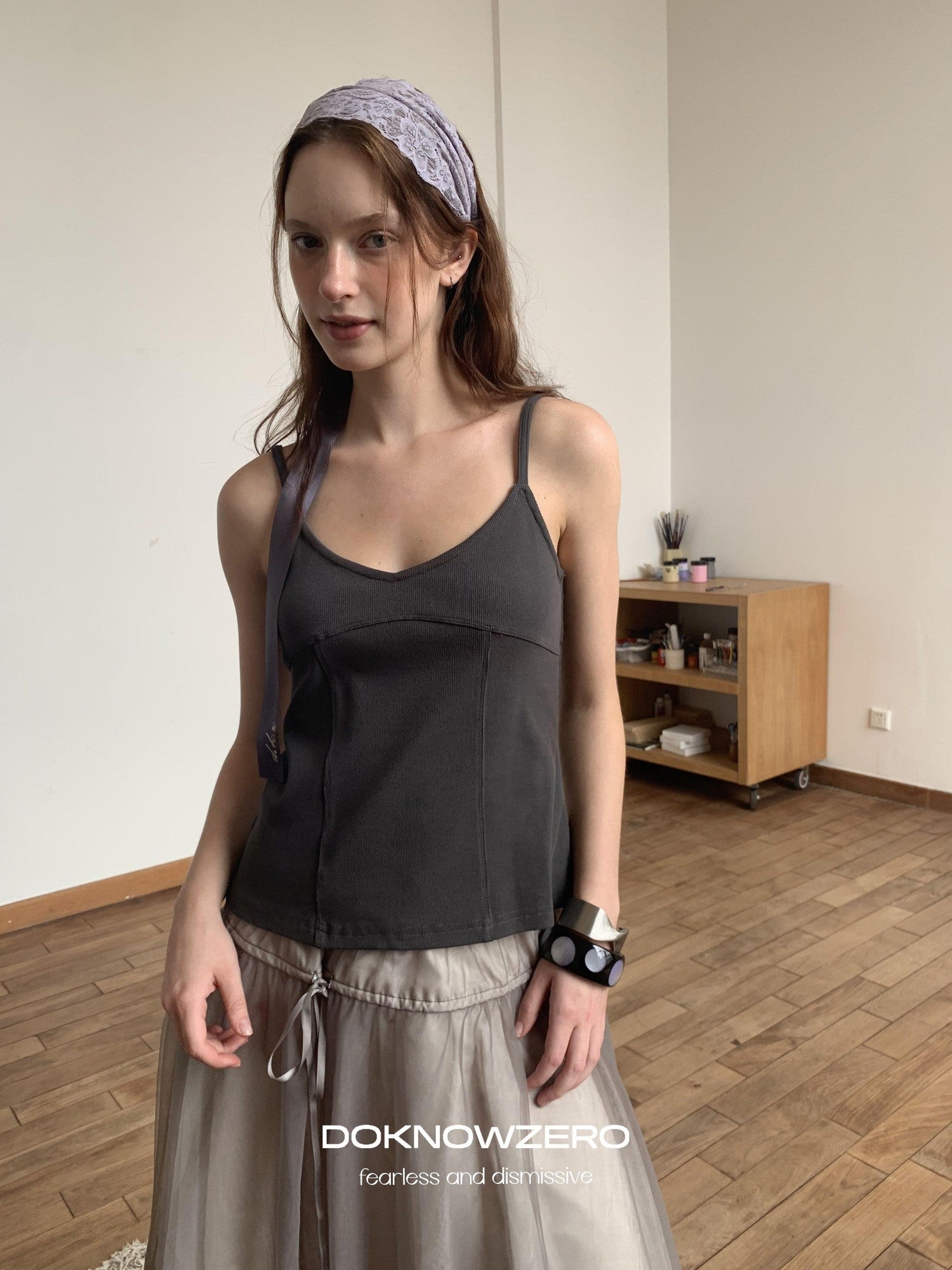 DKZ OFFICIAL Basic Side Button Slim Fit Women&