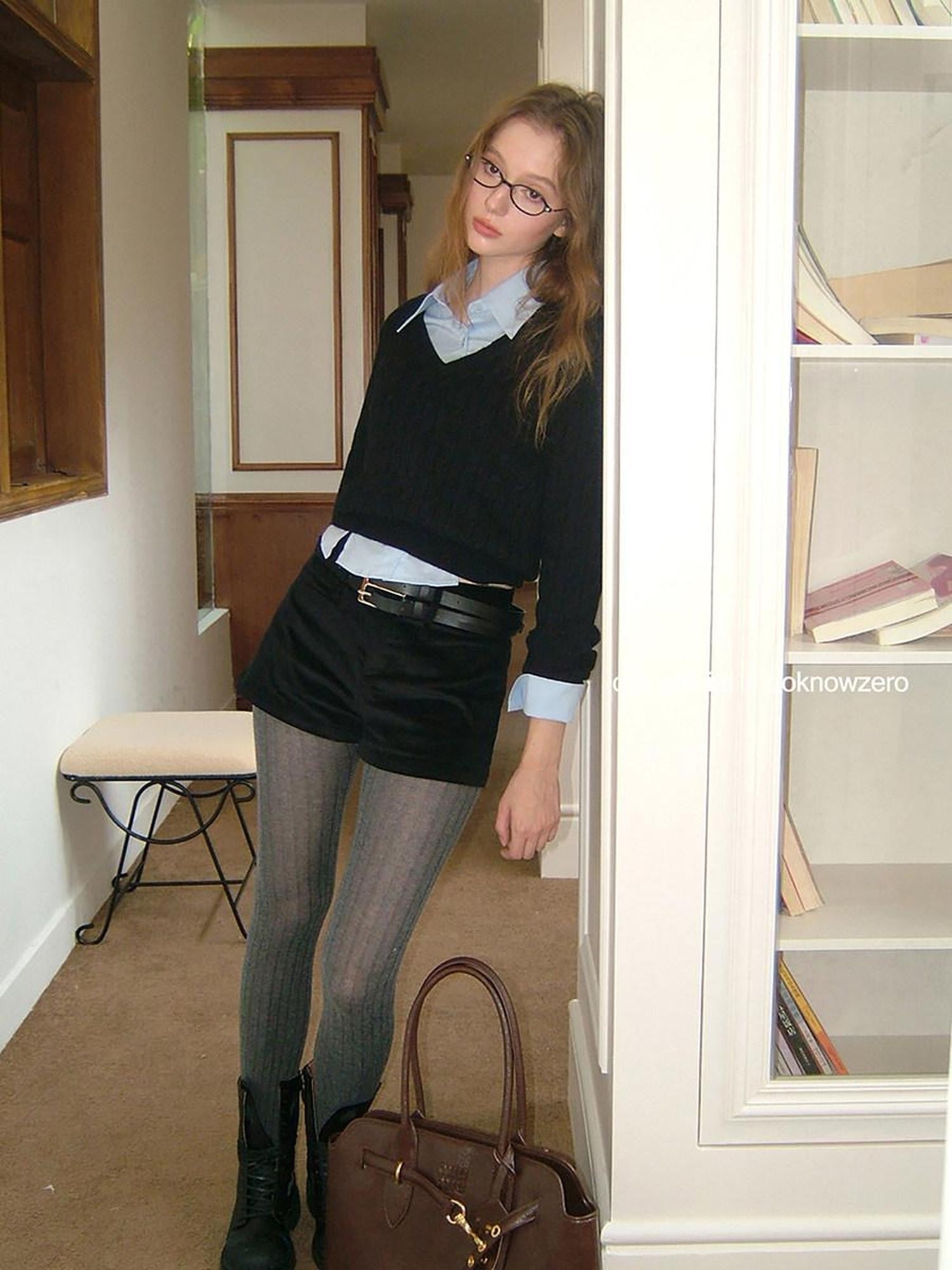 DKZ OFFICIAL Black Brushed Belted Slim Fit Women&