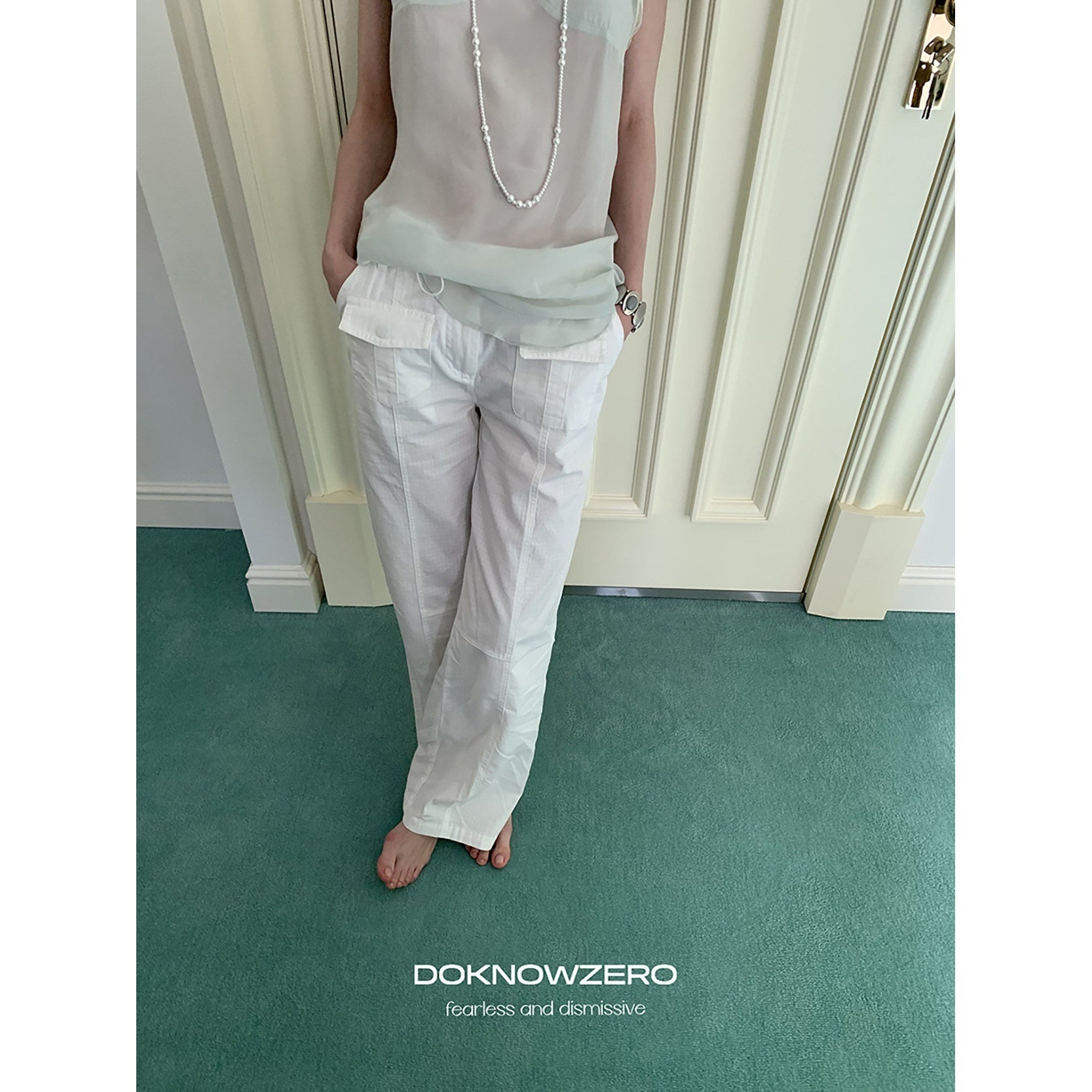 DKZ OFFICIAL Black Cargo Multiple Pockets Vintage Street Women&