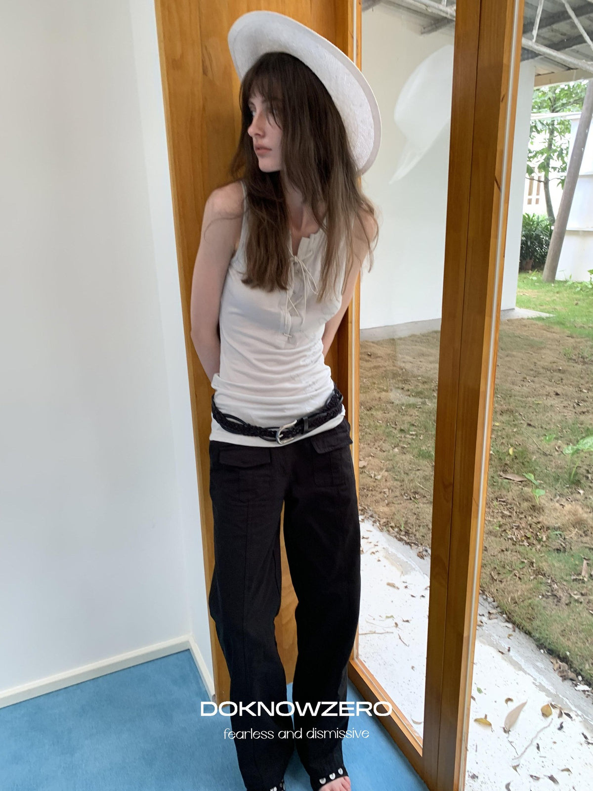 DKZ OFFICIAL Black Cargo Multiple Pockets Vintage Street Women&