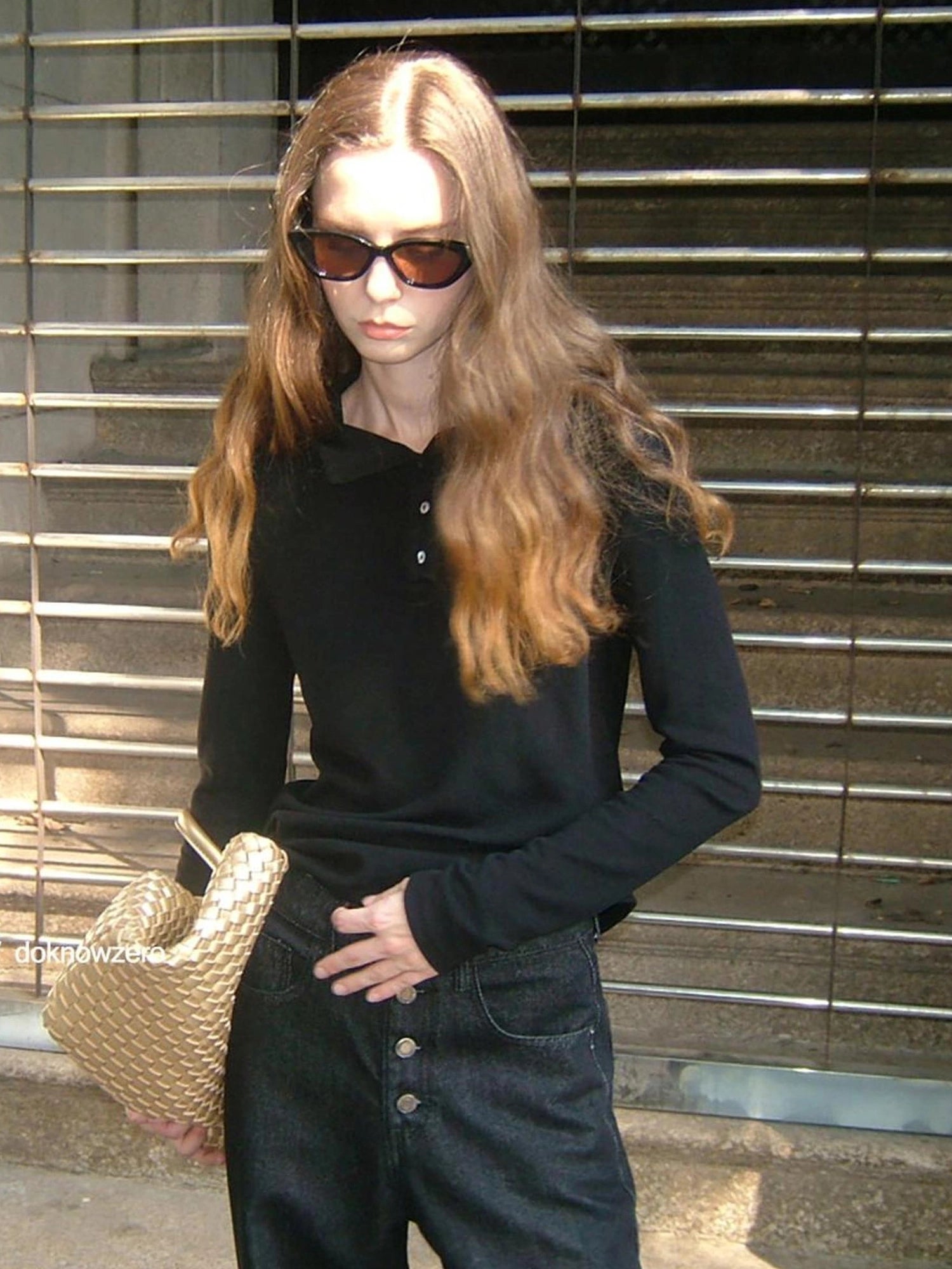 DKZ OFFICIAL Black Hooded Long Sleeve T-shirt For Autumn Winter Minimalist Layering