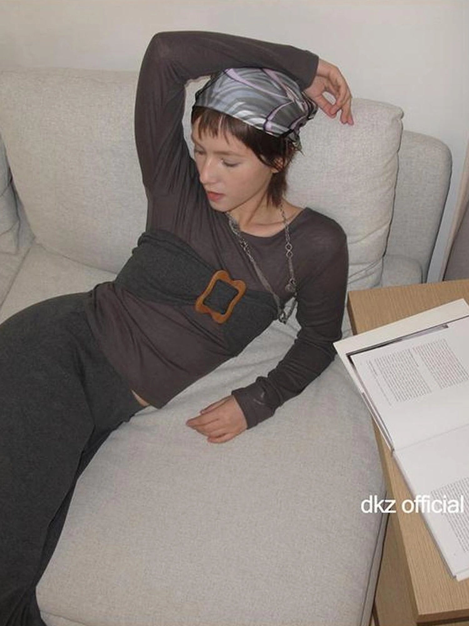 DKZ OFFICIAL Butterfly Knot Knit Camisole And Maxi Dress Two Piece Set